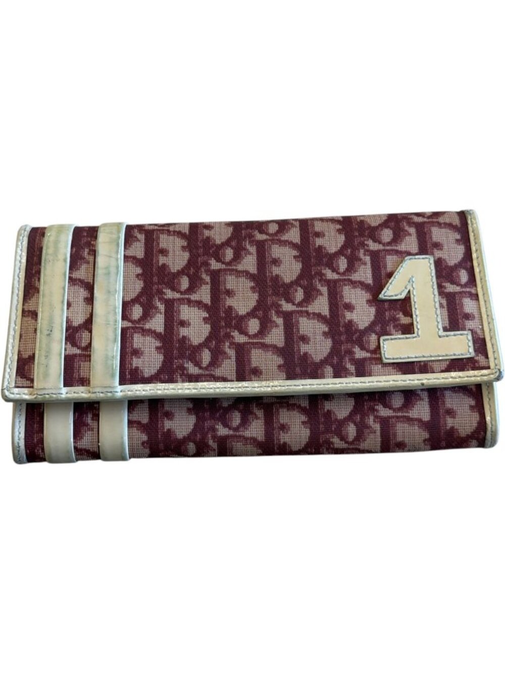 671169CR C1 Christian Dior Wallet Long Red PVC